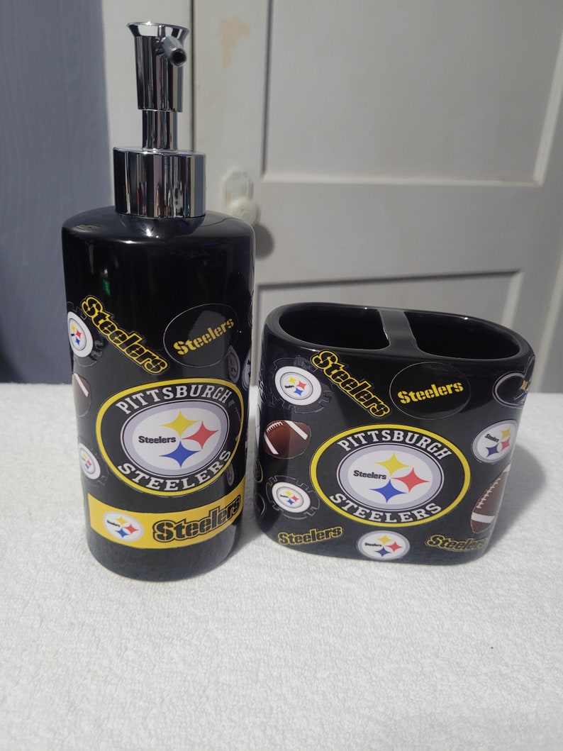 Steelers Bathroom Set. - Etsy