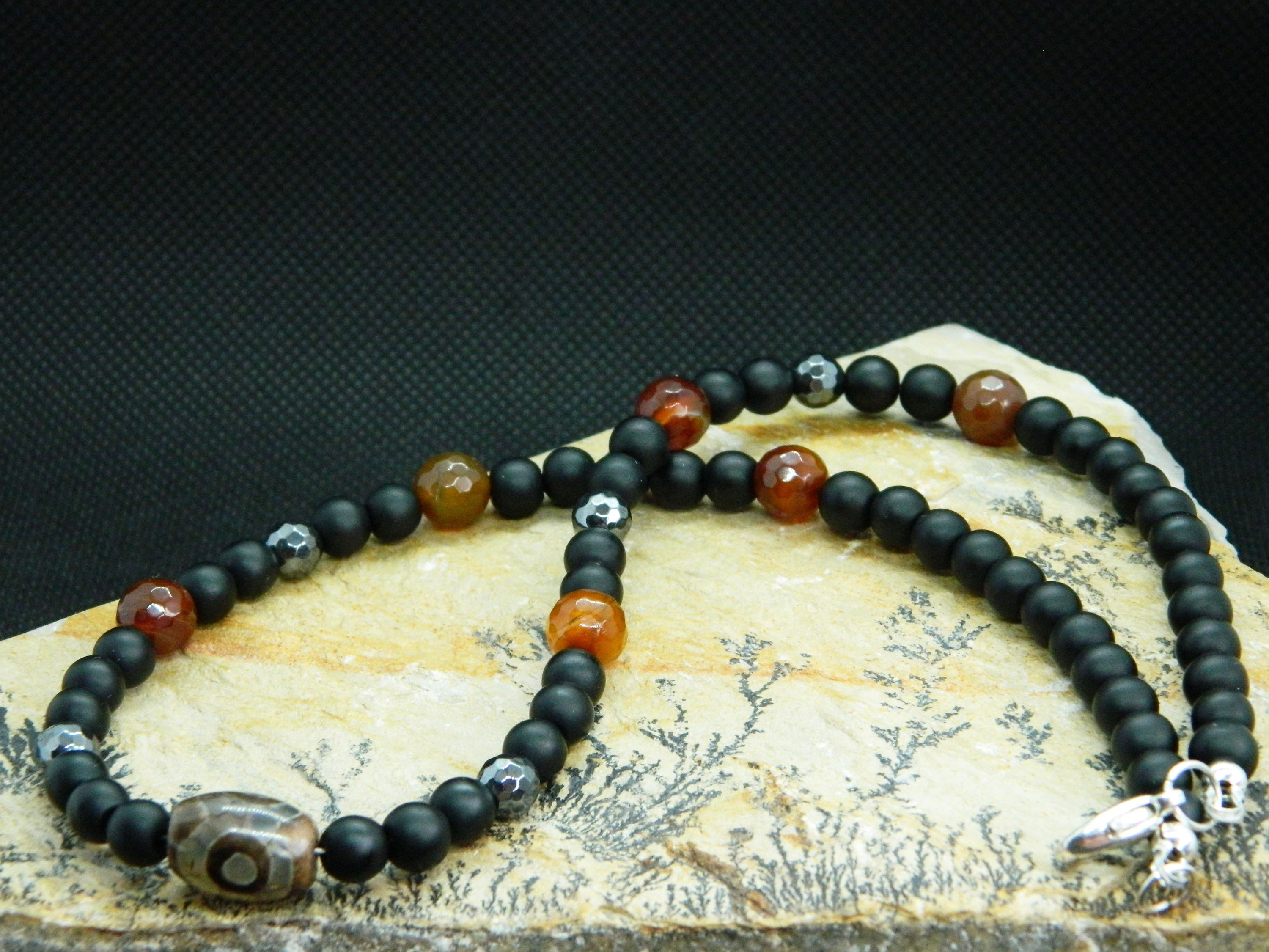 Shungite Necklace EMF Protection Mens Necklace Choker Etsy