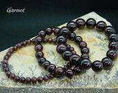Garnet Bracelet, Beaded Bracelet, Gemstone Bracelet,Healing Bracelet, January Birthstone, 13-23 cm, 5.11-9.05 inch, 6-10-12mm