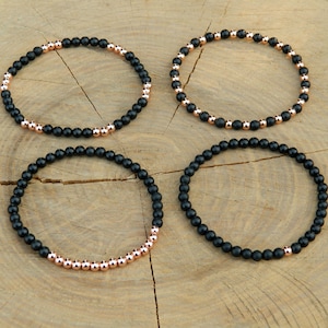 Shungite Bracelet, Copper Bracelet, EMF Protection, Protection Bracelet, 13-23 cm, 5.11-9.05 inch, 4mm, 6mm, 8mm, 10mm, Nuggets