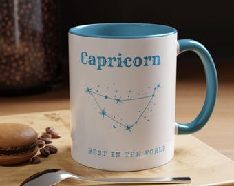 Capricorn Mug, Capricorn Zodiac Sign Coffee Cup, Astrology Gift, Constellation Coffee Mug, Celestial Capricorn Season Gift, Birthday Gift