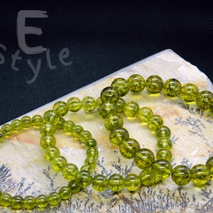 Peridot Bracelet, Olivine Bracelet, August Birthstone, 13-23cm, 5.11-9.05inch, 6mm, 8mm, 10mm