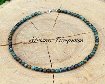 African Turquoise Necklace, African Turquoise Choker,  African Turquoise anklet, African Turquoise bracelet, Teal Jasper necklace