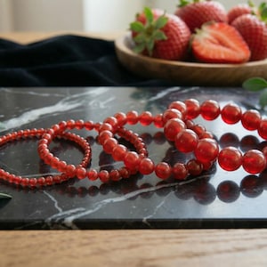 Bracelet en jade rouge AAA avec pierres précieuses, couleur rubis, pierre de naissance de mars, bordeaux
