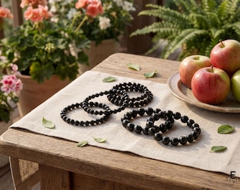 Black Jade Bracelet Grounding– Stress Relief, Protection & Emotional Balance Crystal Jewelry