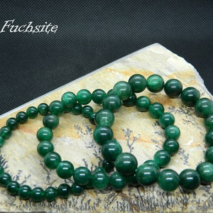 Fuchsite Bracelet, Green Bracelet, AAA Grade, Green Muscovite Mica, Gemstone Bracelet, 13-23 cm, 5.11-9.05inch, 4-6-8-10mm