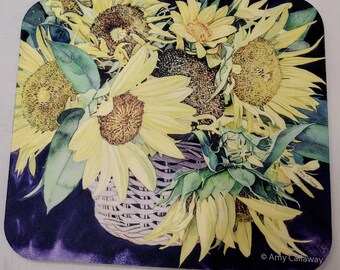 Tappetino per mouse con personalità di girasole