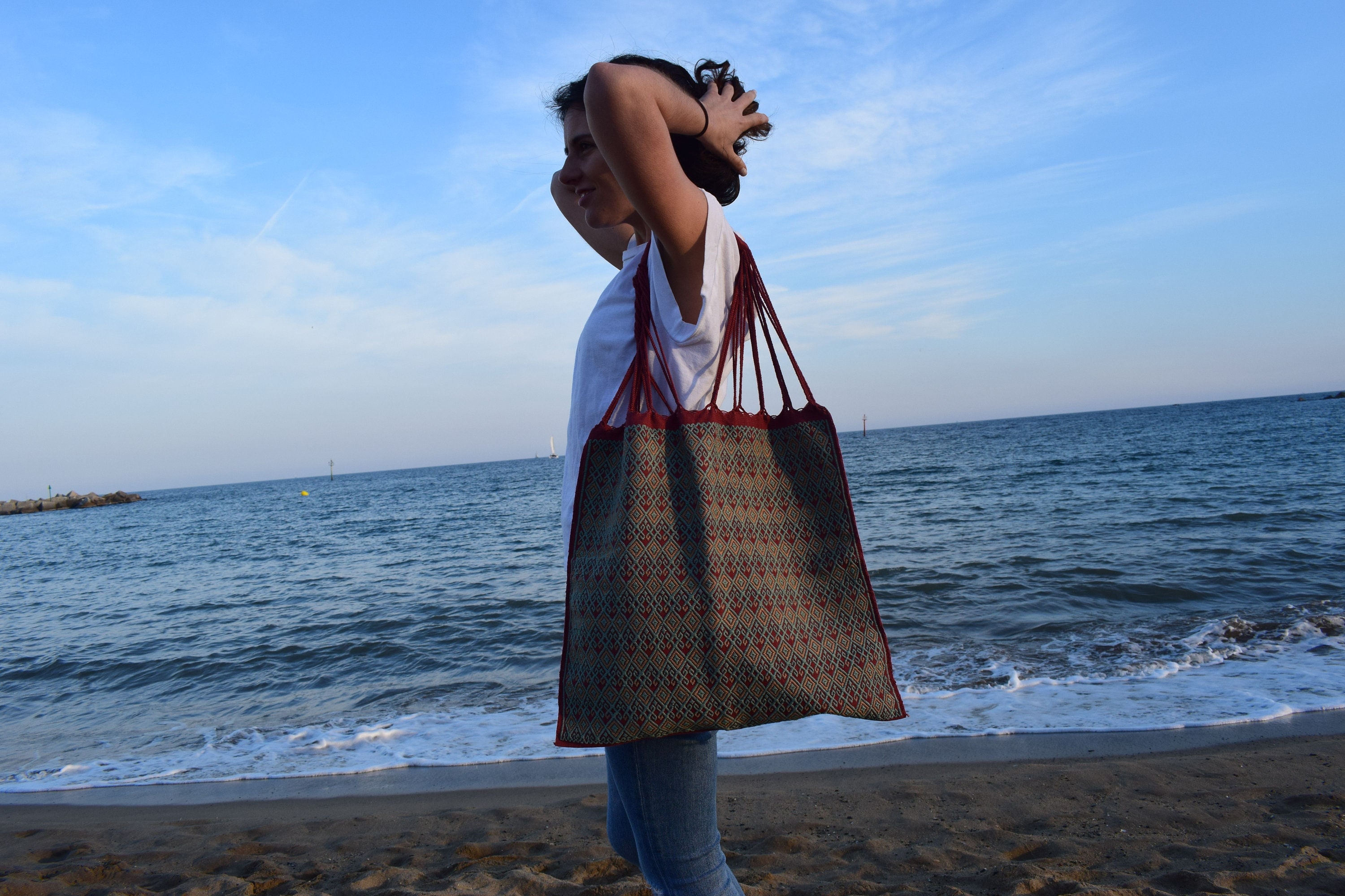 Bolso Playa Flamenco con cremallera de 44x40 : 10.90 euros