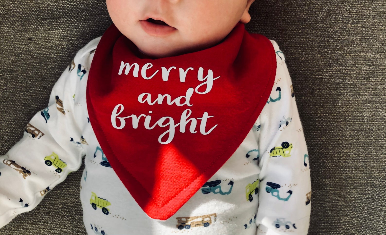 Christmas Merry and Bright Bandana Bib Baby Drool Bib Baby Etsy