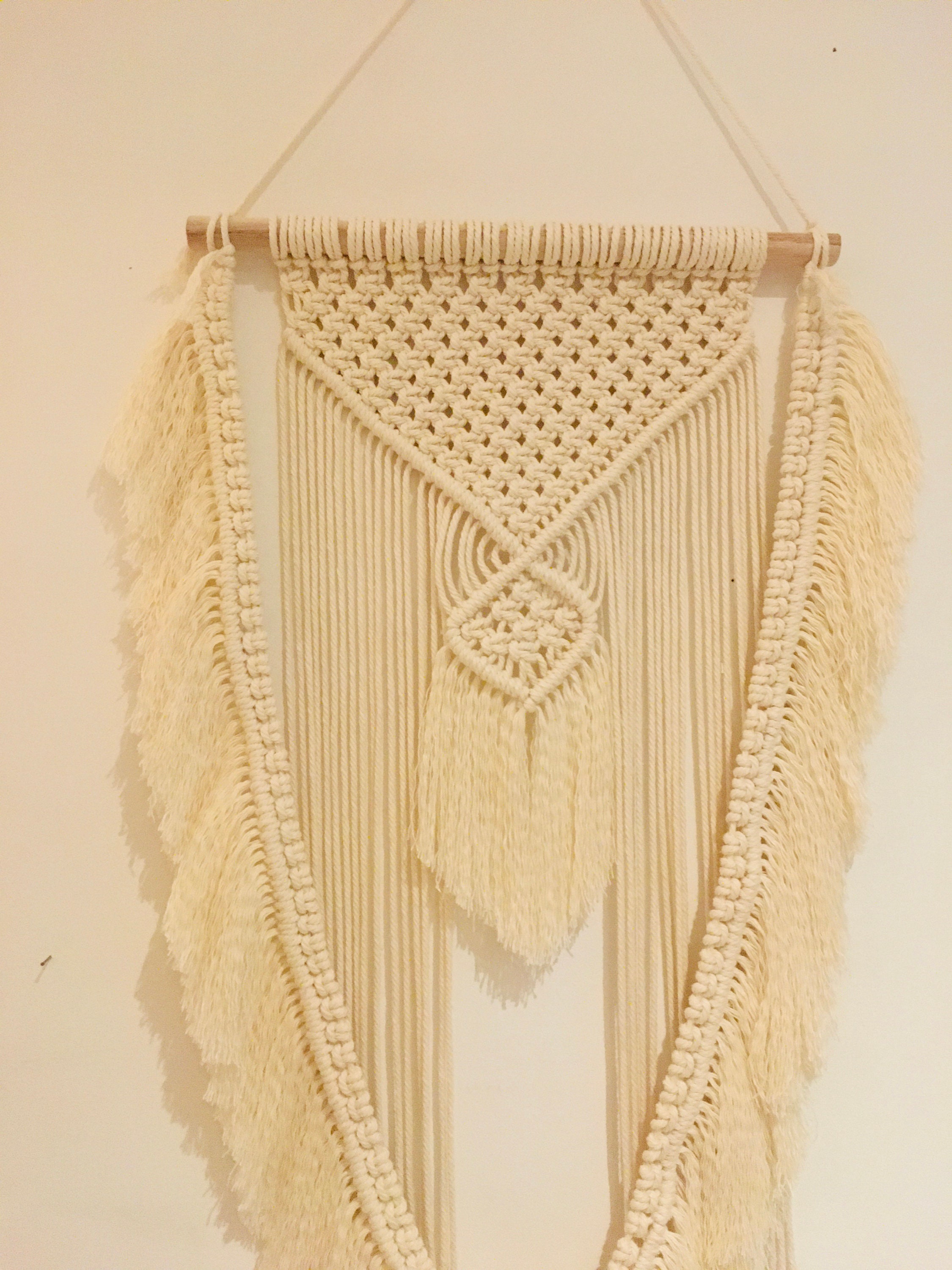 Suspension Macramé, Tenture Naturelle et Bohème. Wall Hanging, Décoration Murale, Boho.