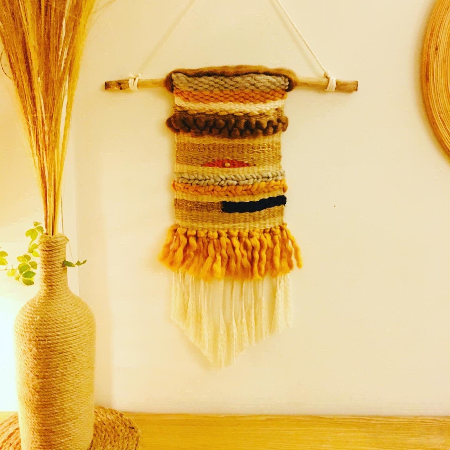 Tissage Murale, Tenture Suspension Décoration Bohème et Originale. Boho Décor, Wall Hanging.