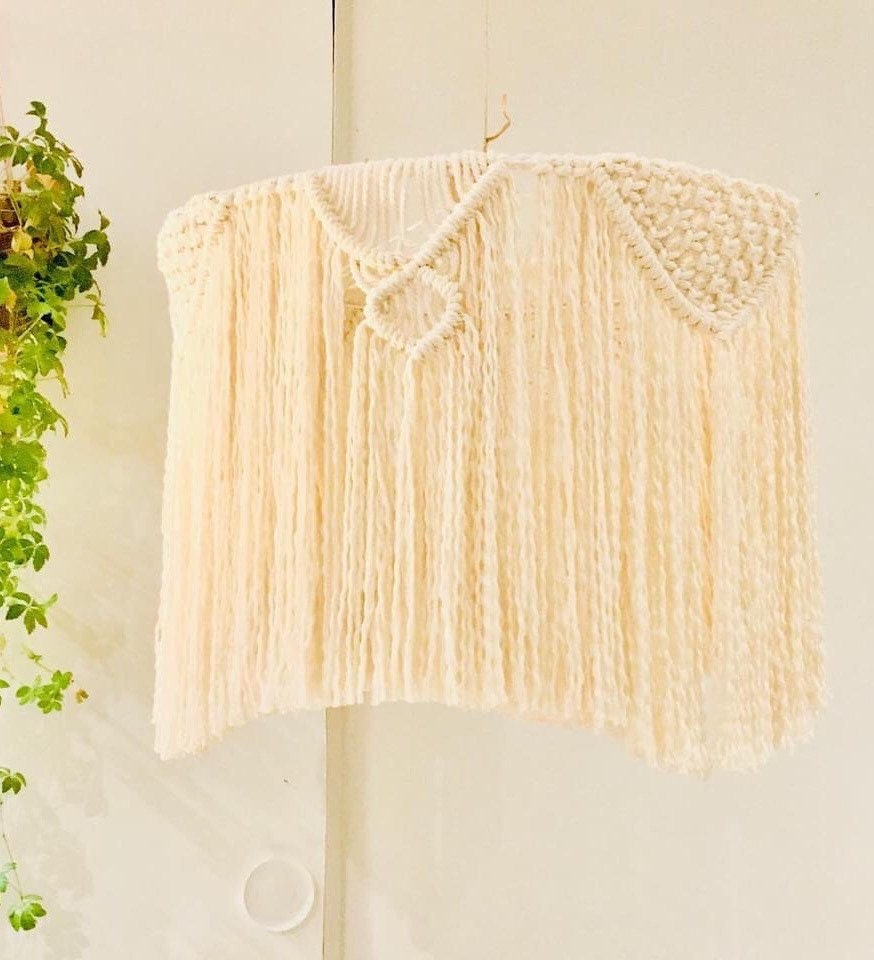 Suspension Luminaire, Abat-Jour, Lustre Macramé, Chandelier Lampe Boho, Bohemian Lamp