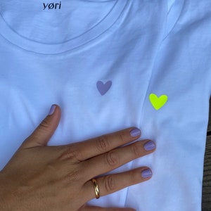 T-Shirt Hoodie Pullover HERZ Symbol Sommer Frauen Männer Unisex fair Fashion Bio-Baumwolle individuell schlicht neon farbig Bild 4