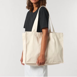 Shopper Tasche Tote Bag Smiley be happy individuell recycelter Stoff Bio Baumwolle Einkaufen Reisen Strand Bild 6