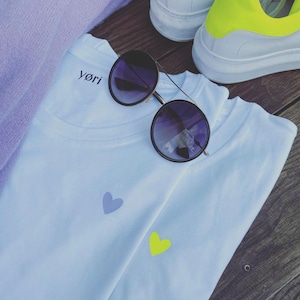 T-Shirt Hoodie Pullover HERZ Symbol Sommer Frauen Männer Unisex fair Fashion Bio-Baumwolle individuell schlicht neon farbig Bild 2