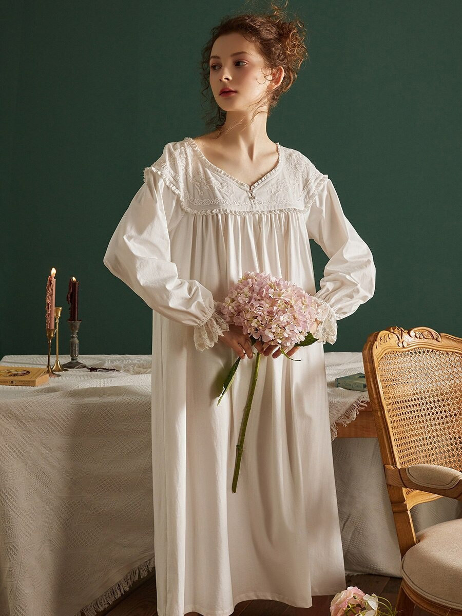 Victorian Nightgown Cotton Vintage 