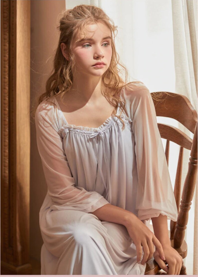 Vintage Princess Modal Long Nightgown Women Vintage Nightgown Etsy