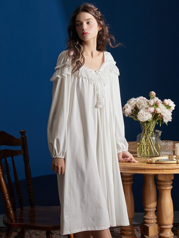 Victorian Nightgown Vintage Nightgown Women Cotton Long - Etsy