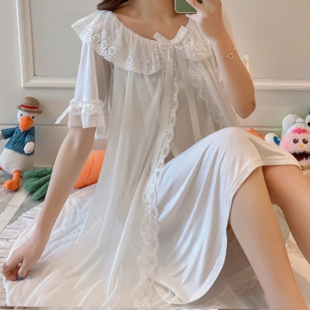 Victorian Nightgown Robe White Victorian Dress - Etsy