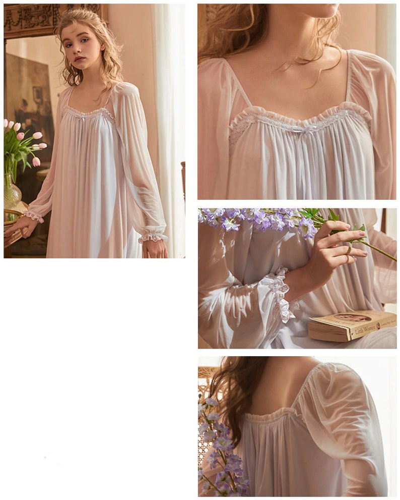 Vintage Princess Modal Long Nightgown Women Vintage Nightgown Etsy