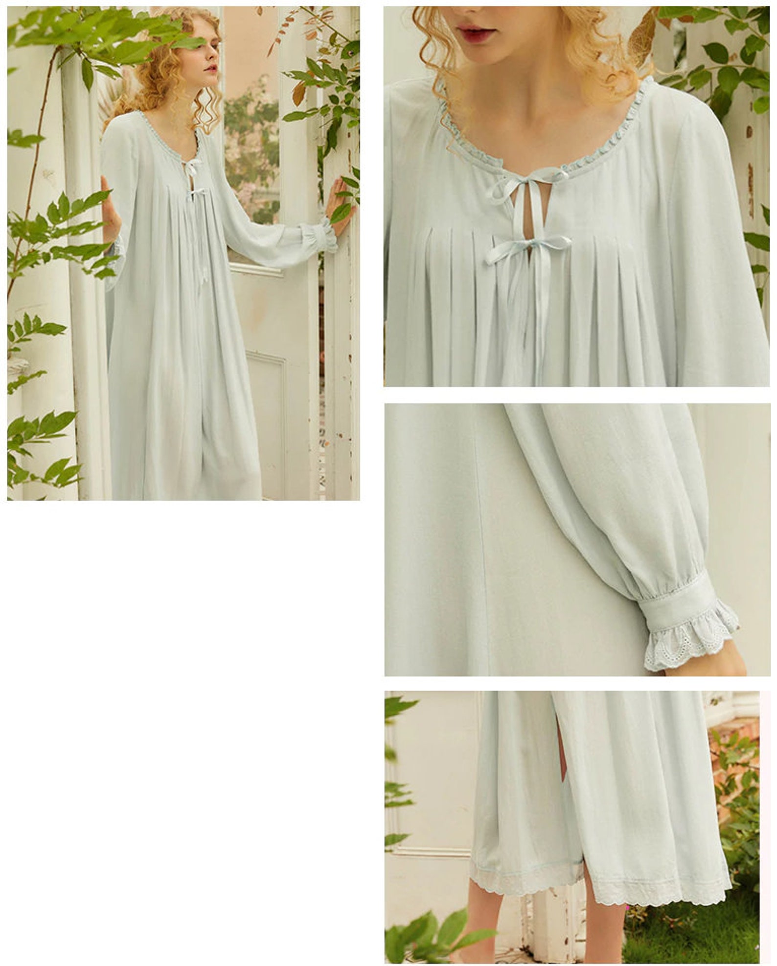 Vintage Linen Nightgown Women Long Vintage Nightgown Elegant Etsy