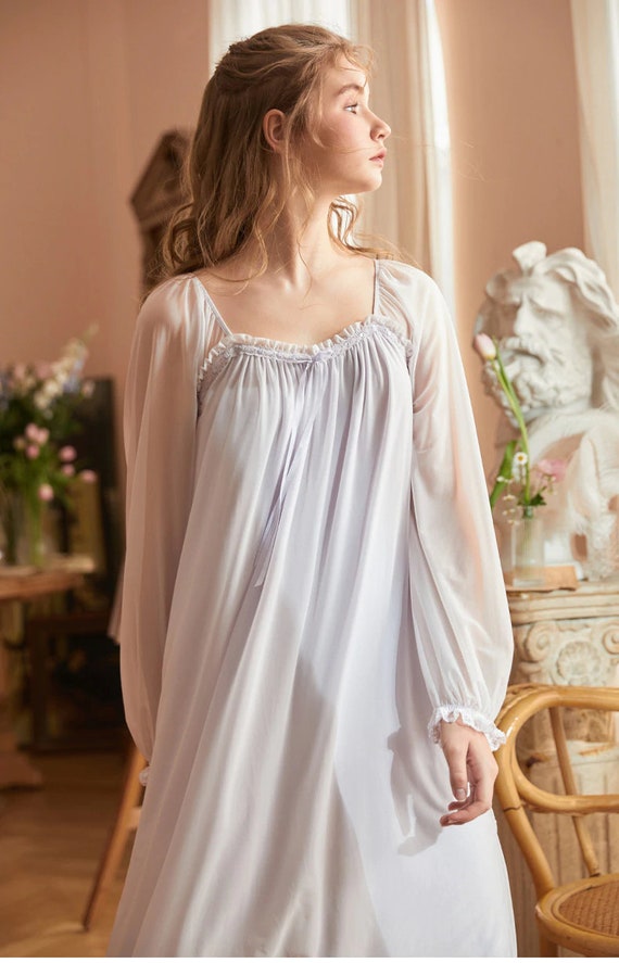 Vintage Princess Modal Long Nightgown 