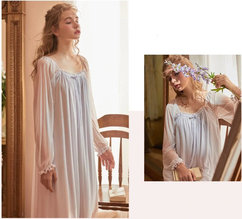 Vintage Princess Modal Long Nightgown Women Vintage Nightgown Etsy