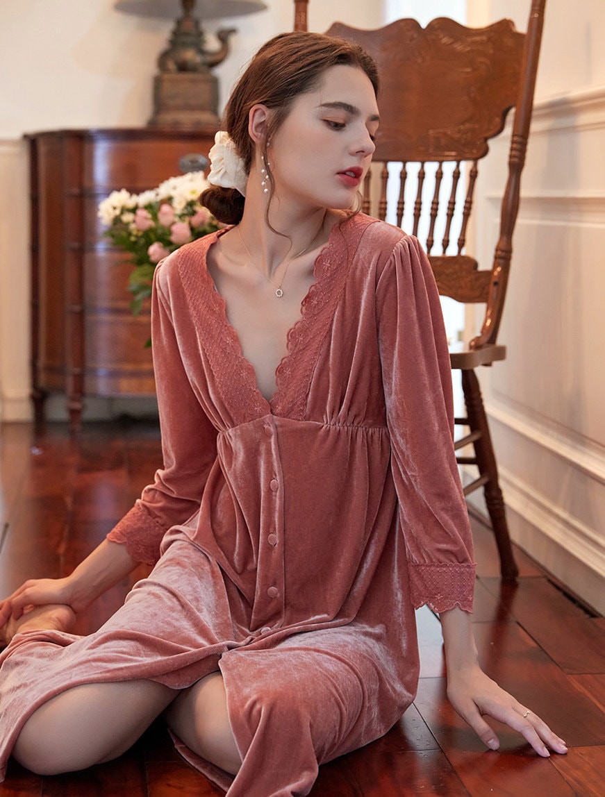 Long Silk Nightgown - Etsy
