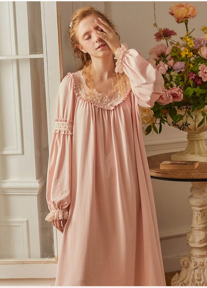 Victorian Cotton Nightgown for Women 