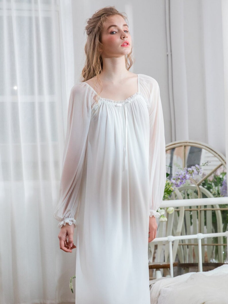 Vintage Princess Modal Long Nightgown Women Vintage Nightgown Etsy