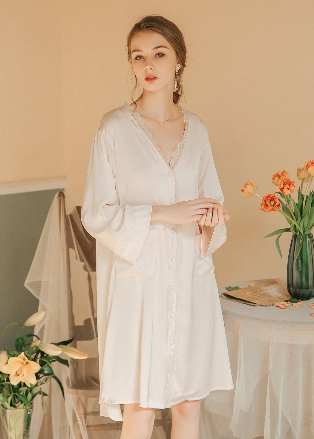 Nightgown Women Vintage Style Sleepwear Nightgowns Sleep | Etsy