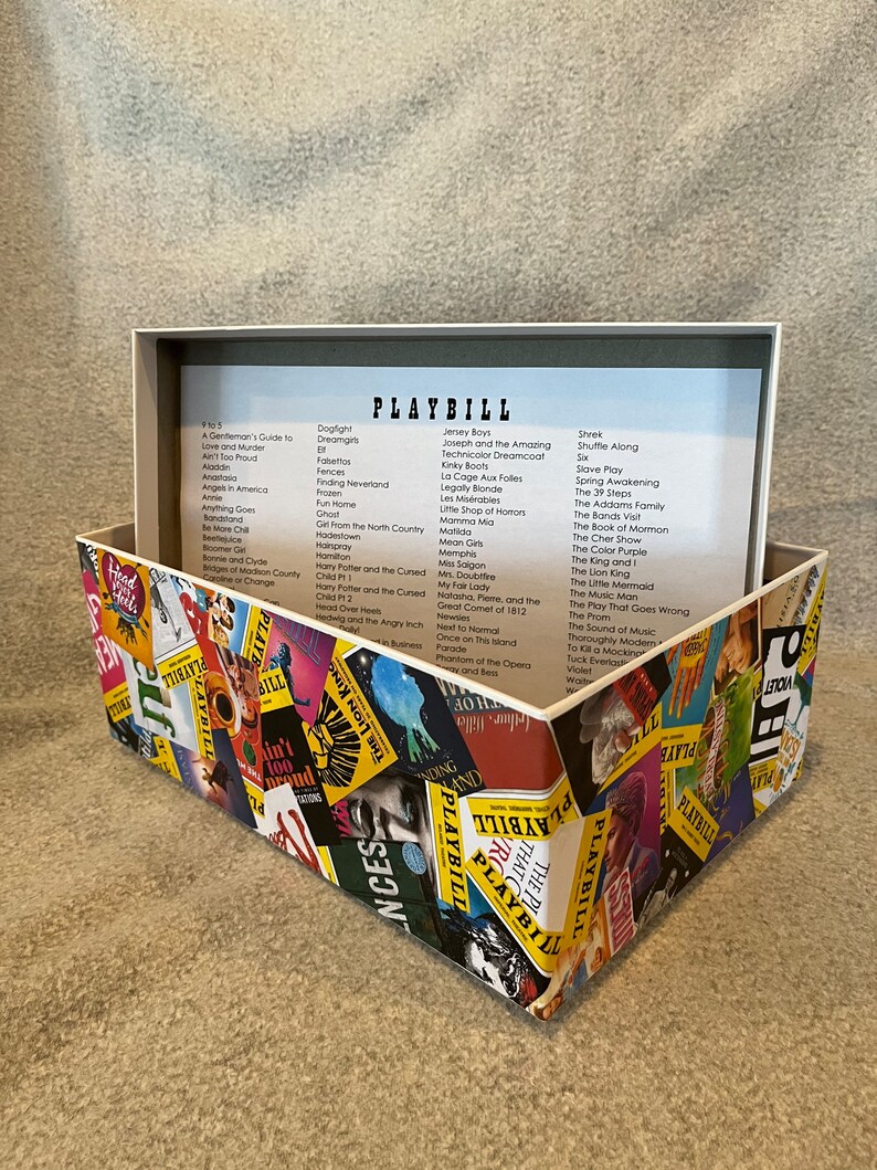 Custom Playbill Collage Box, Theater Keepsake Box see description for more details image 4