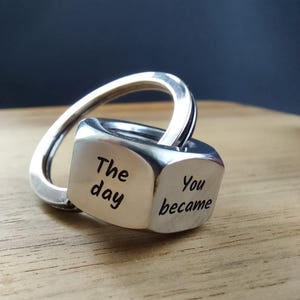 Personalized Daddy keychain New dad gift Custom engraved nut Father gift