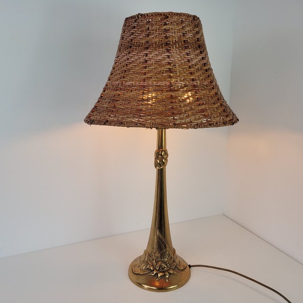 Original 1950s Bronze Lamp Floor Lamp Hollywood Regency Germany, Bronze Stehlampe, Vintage, Mid Century,Modern,Panton Eames Era, Danish