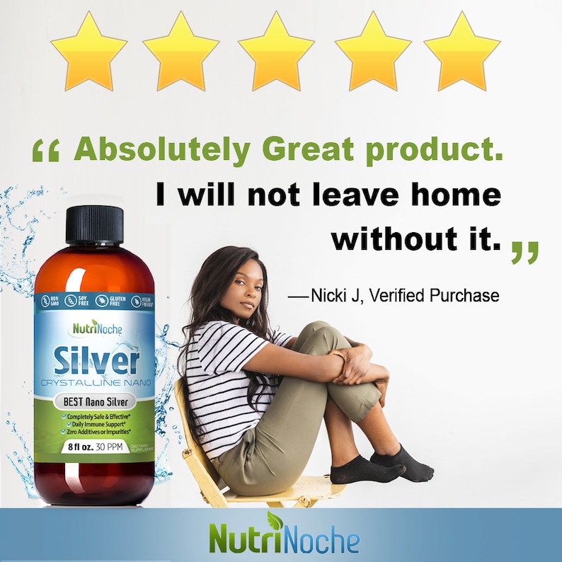 Nutrinoche Colloidal Silver Mineral Liquid Supplement 30 Ppm Colloidal