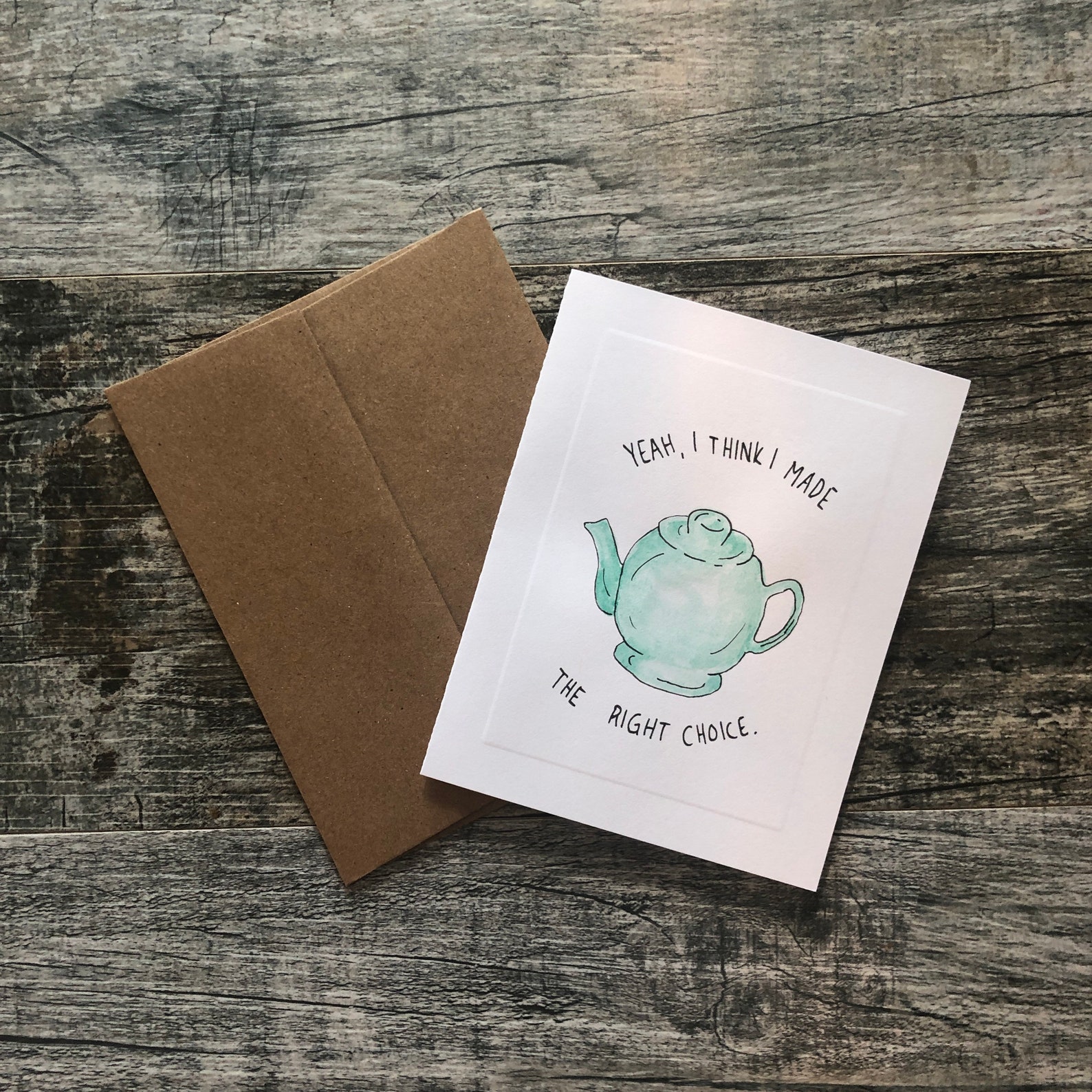 The Office Card The Office Teapot Greeting Card Jim and Pam Etsy