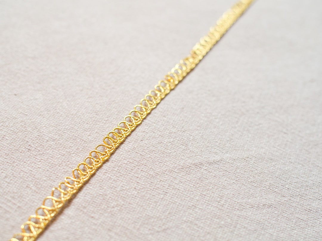 Gold Rib Trim Vintage Gold Loop Ribbon Trim 1/4 Wide - Etsy