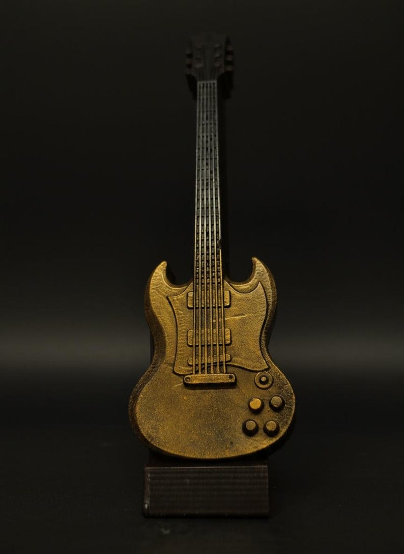 Guitar on a Stand Unique Hand Made Candle image 1
