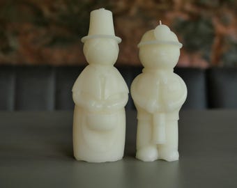 Handcrafted Welsh Lady Candle - Traditional St David's Day Cymru Decoration for Home or Gift