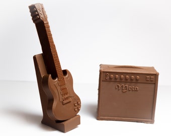 Guitar with stand and amp (Belgian Chocolate)