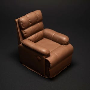 Novelty Chocolate Belgian Chocolate Recliner Chair Cake Topper - Miniature Sofa Figurine for Anniversary Celebration