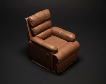 Novelty Chocolate Belgian Chocolate Recliner Chair Cake Topper - Miniature Sofa Figurine for Anniversary Celebration