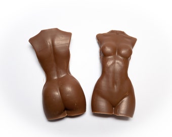 Sensual Belgian Milk Chocolate 3D Female Body Bars - Unique Valentine's Gift for Adults
