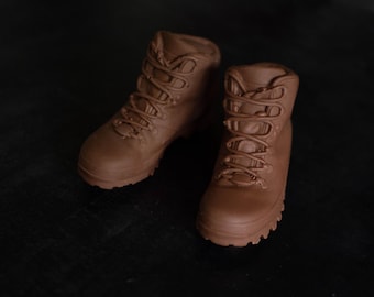 Pair Chocolate Walking Boots (3D) Cake Topper - Handmade Belgian/Birthday, Anniversary, Hikers Gift
