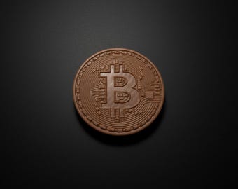 Belgian Chocolate Bitcoin Cryptocurrency Coins - Unique Crypto Enthusiast Gift Set of 4