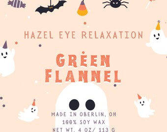 Green Flannel | Bergamot | Musk | Crisp Fall Air | Fall Weather | Candle