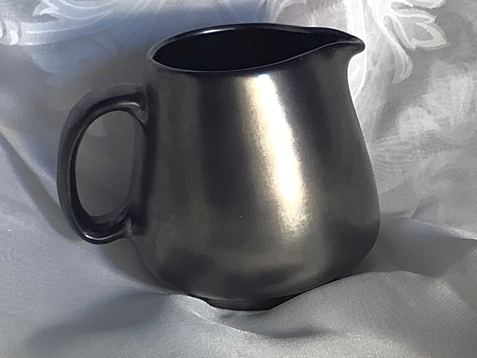 Prinknash Abbey Pewter Glazed Creamer c1960 Gunmetal Pottery Etsy