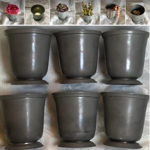 6 Pewter Cups Goblets Mansion House Giftware by Oneida Silversmiths  Lead-free Portugal vintage