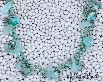 Ocean Crochet Necklace