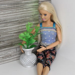 Decoration Plant with Vase for 12 inch fashion dollhouse Furniture Scale 1:6 - Handmade
